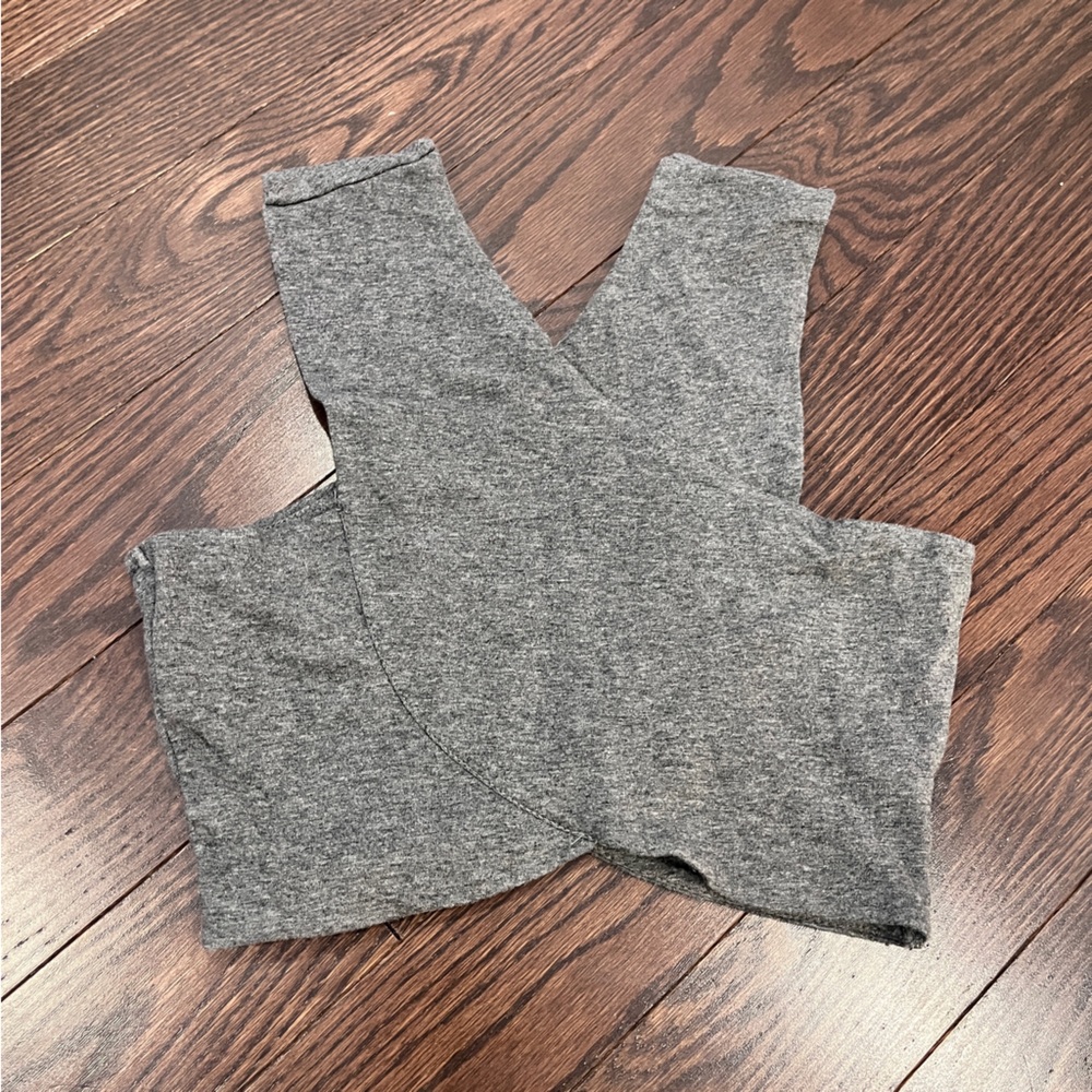 Gray Cross Crop Top | Garage